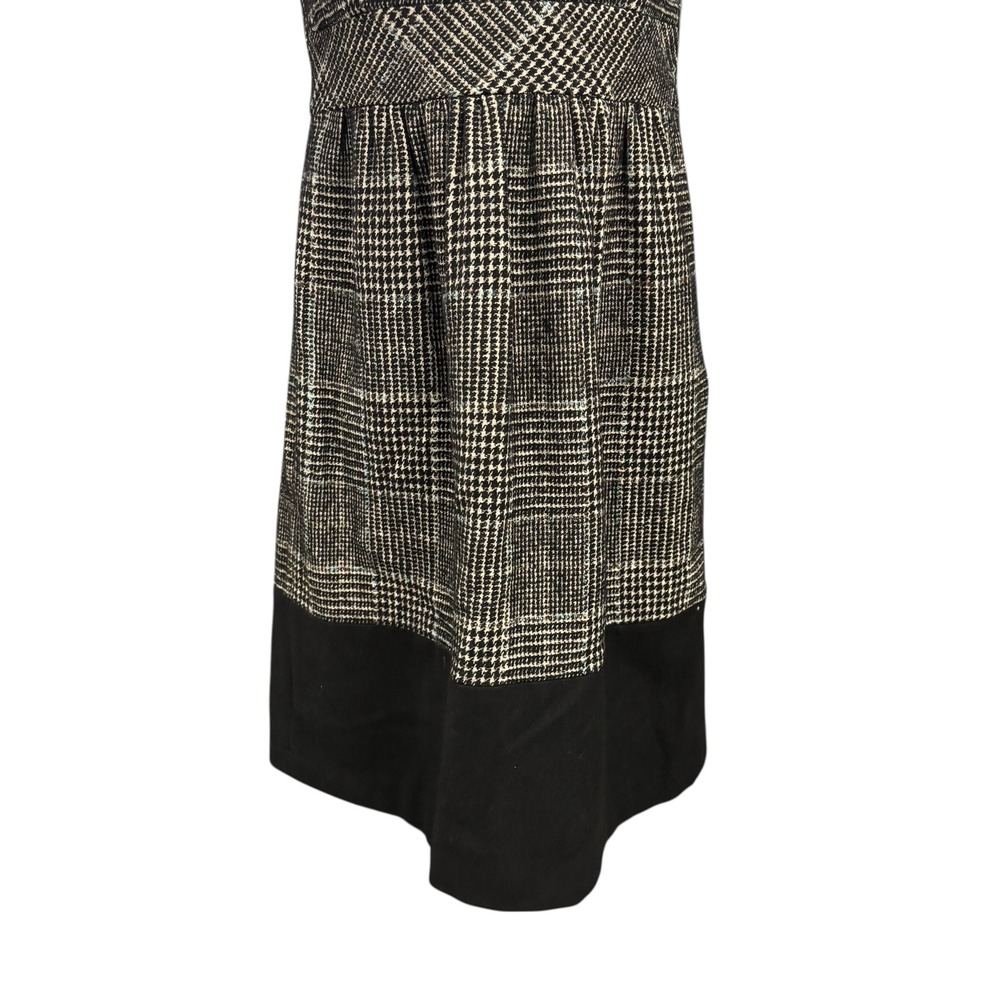 Zara Basic Womens‎ Dress Sleeveless Plaid Black Beige Career Casual - Picture 4 of 8